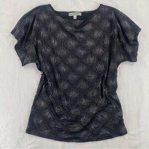 Vintage Suzie Black Short Sleeve Dot Print Tee